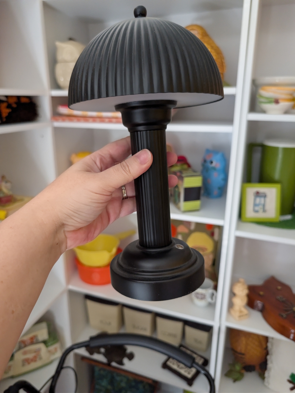 Black Modern Mushroom Table Lamp - Hearth And Hand